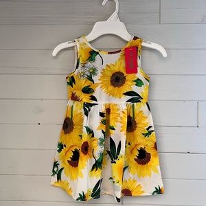 Toddler Sunflower Dress NWT